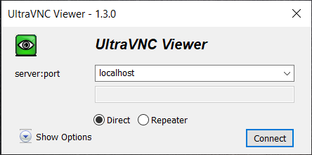 can you use any network on ultravnc