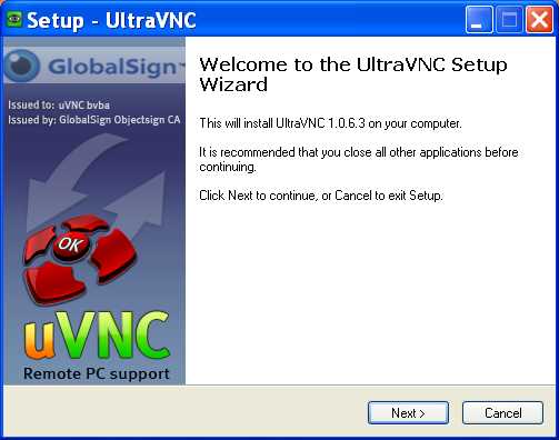 Remotely install ultravnc server tightvnc viewer command options