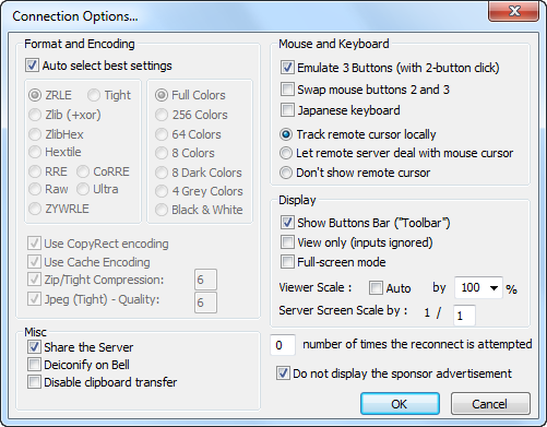 ultravnc viewer command line parameters